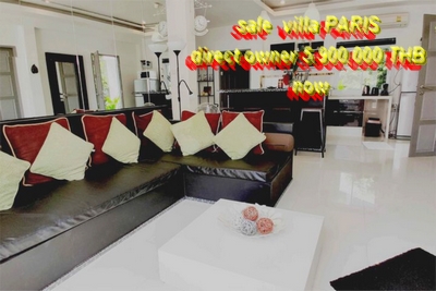 villa PARIS, sale direct owner, large living room price -- 5 900 000 BTH 